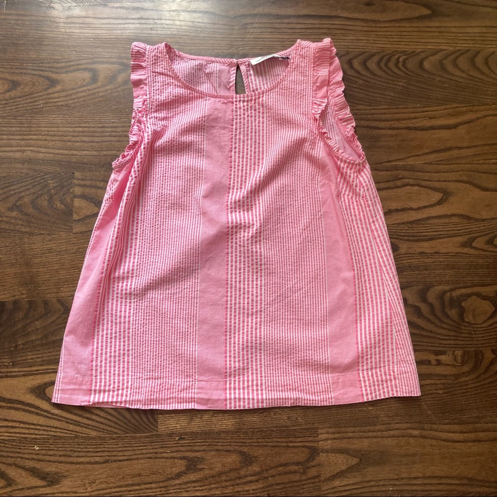 Vineyard Vines Pink/white Striped tank W 6